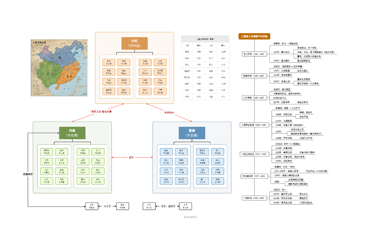 《三国演义》主要人物关系+事件梳理
