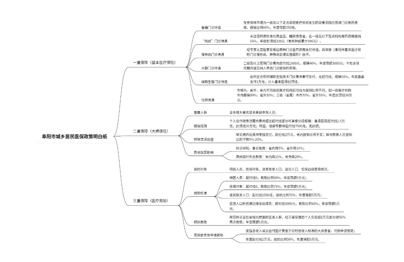 阜阳市城乡居民医保政策明白纸