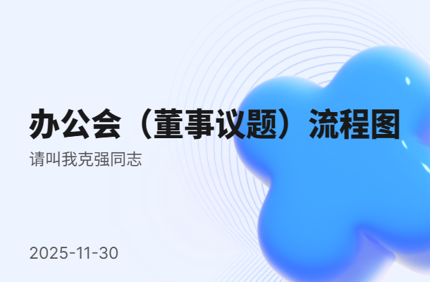 办公会（董事议题）流程图
